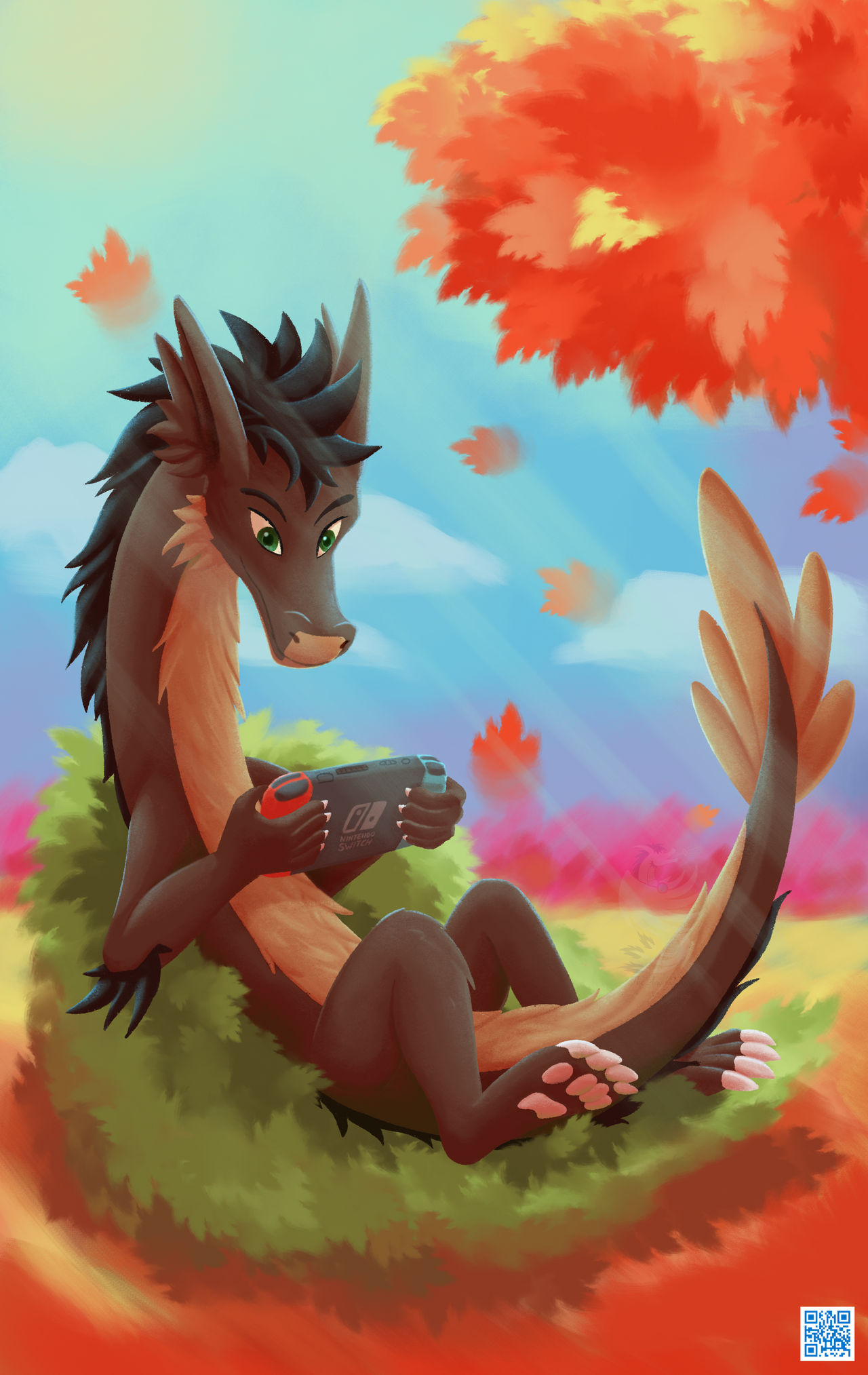 Autom Dragon Dragon Playing in the Autumn by TheAngelDragon on DeviantArt