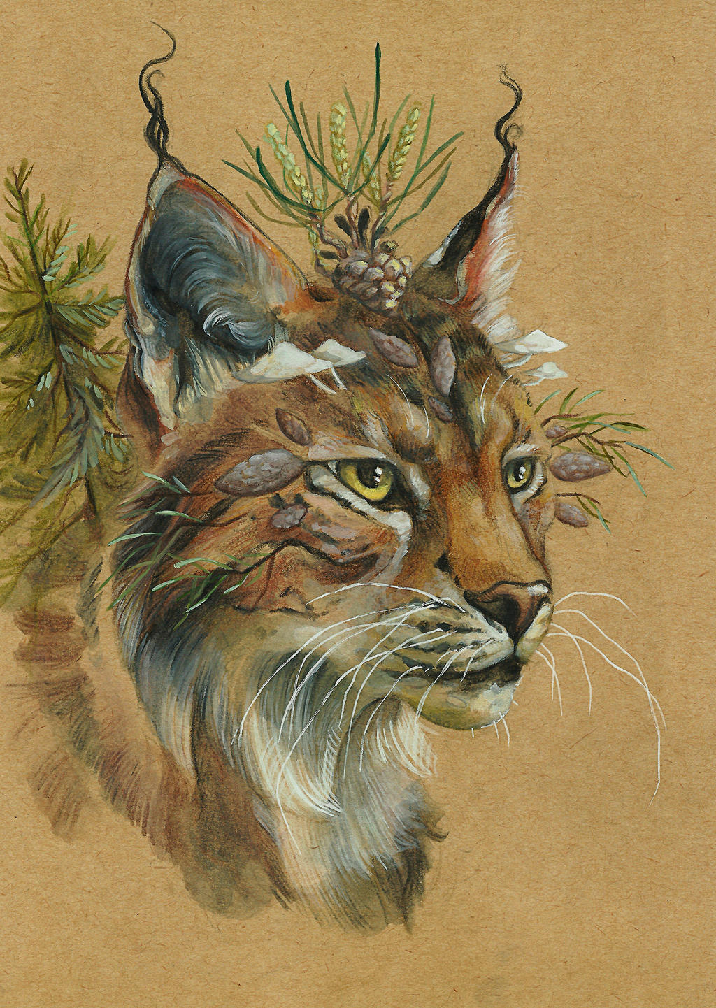 Traditional lynx by niendraws on DeviantArt