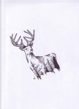 Deer and Wood