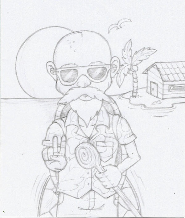 Muten Roshi Colouring In Muten Roshi by jr151179 on DeviantArt