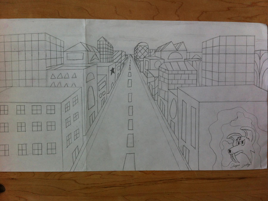 First one-point perspective drawing by ALostSamwich on DeviantArt