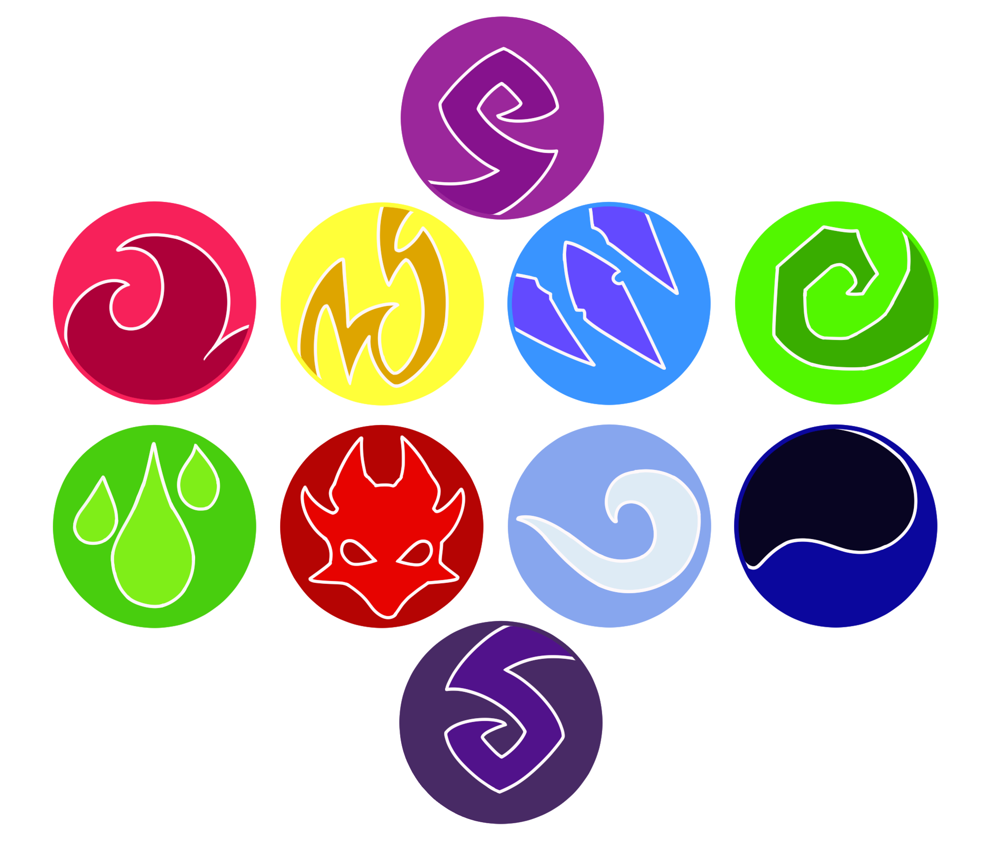 Elementalsymbols Deviantart My Elemental Symbols By Deviantfantastic