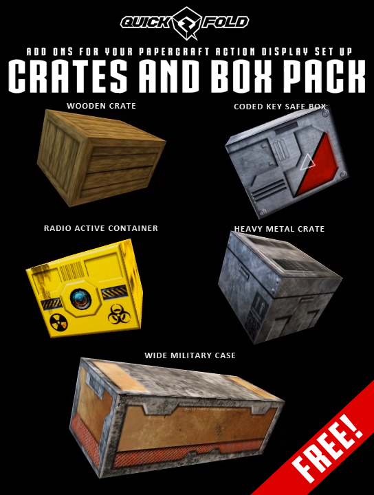 Crate and Box Pack papercraft Add-ons by Quickfold on DeviantArt