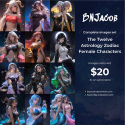 The Twelve Astrological Zodiac - Complete set