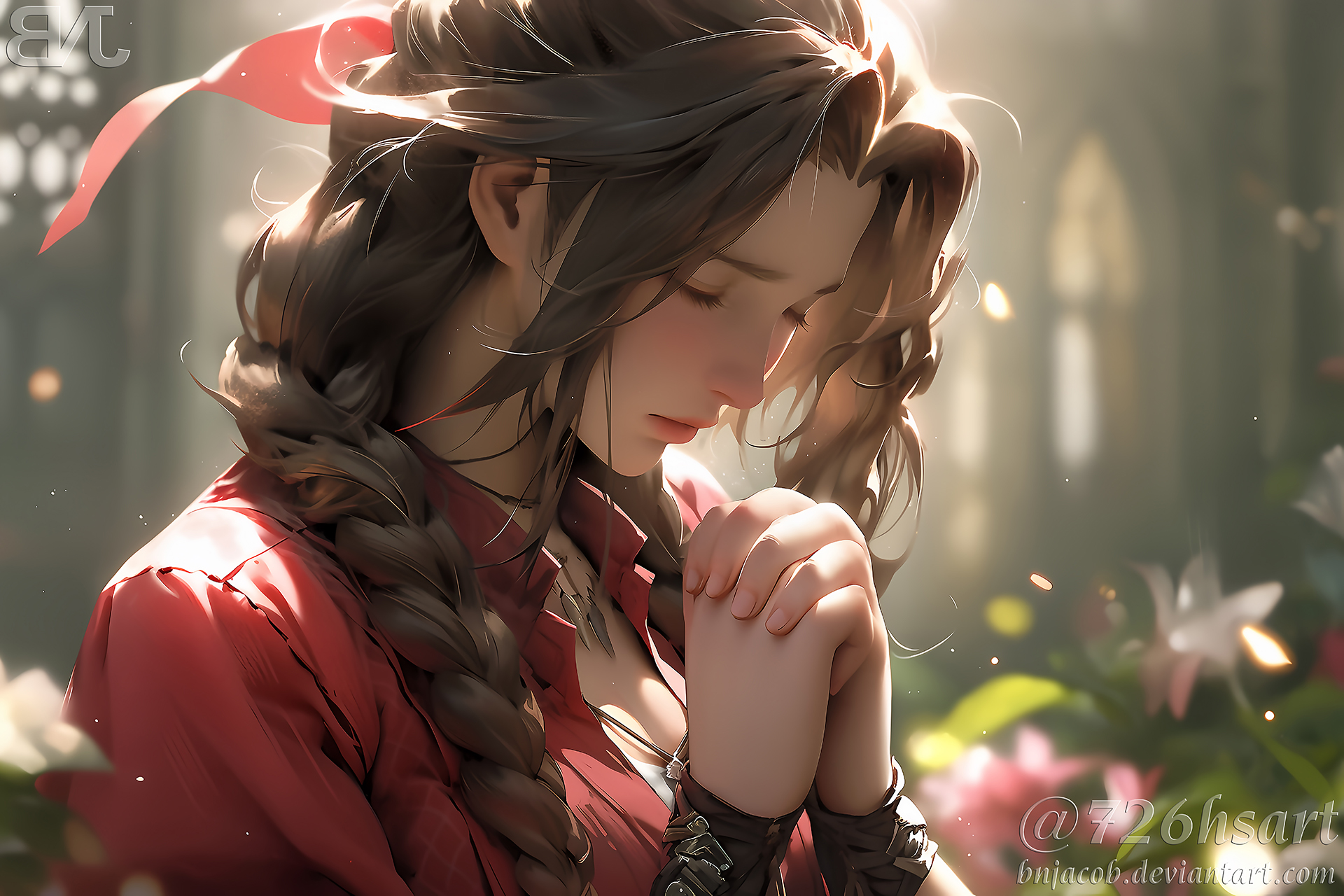 (Fan art) Final Fantasy VII - Aerith 1 by BNJacob on DeviantArt