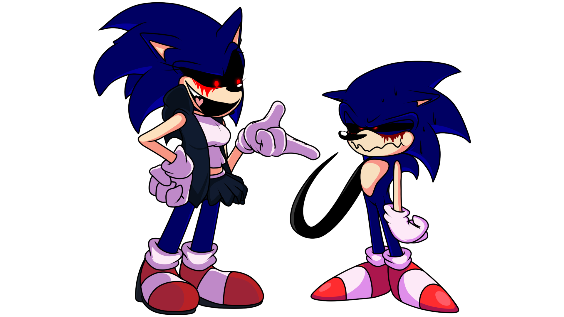 Sonicexe and Fanon Sonic by HGBD-WolfBeliever5 on DeviantArt