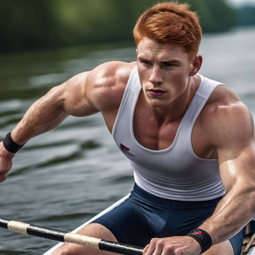 Young Rower Muscular redhaired young rower - 20240324-025 by HotCriscoLaskardBoy on ...