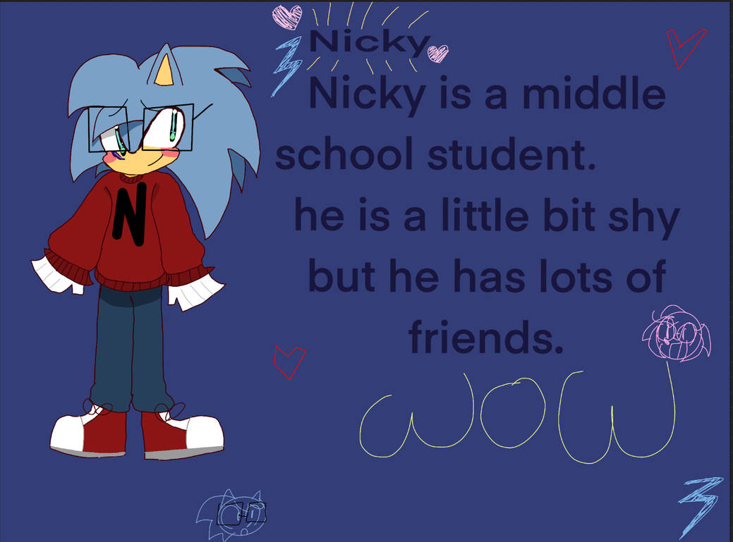 Nicky Character Nicky art by hedgehogdays13 on DeviantArt