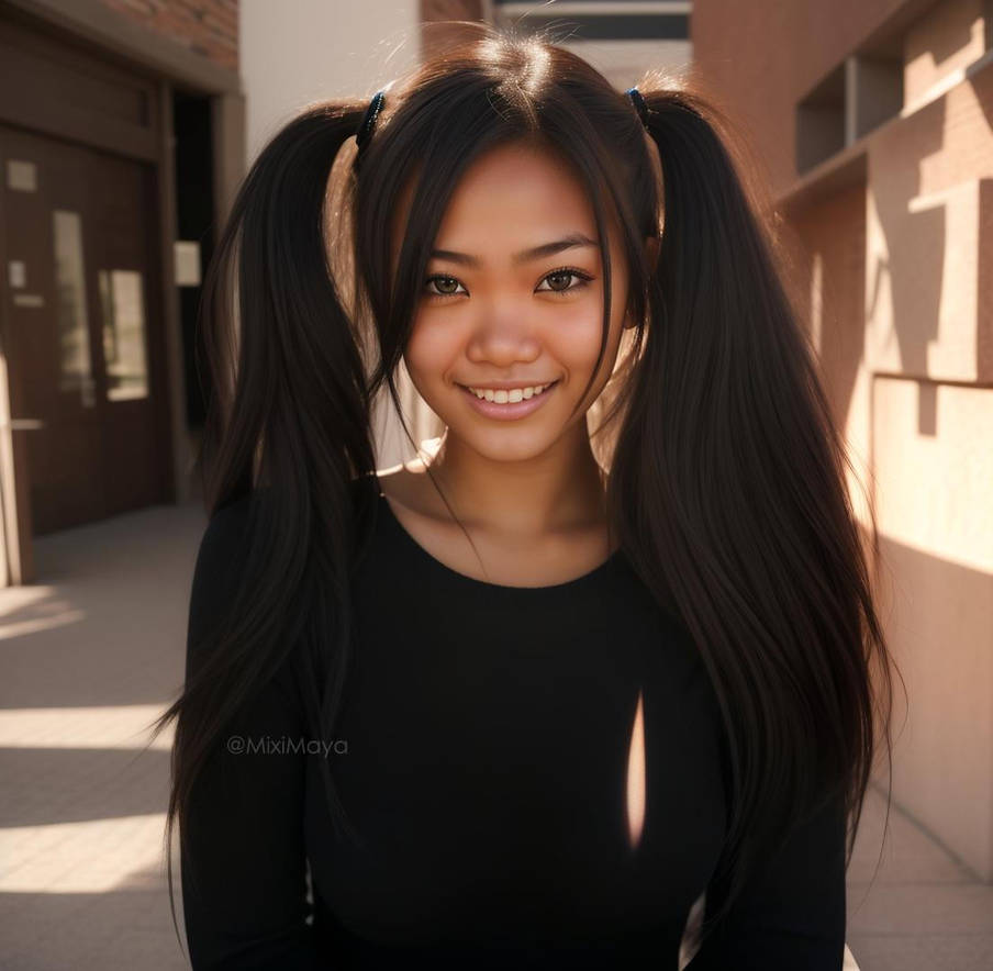 Cute Asian Girl With Twin Pigtails By MixiMaya On DeviantArt cute-asian-girl-with-twin-pigtails-by-miximaya-on-deviantart