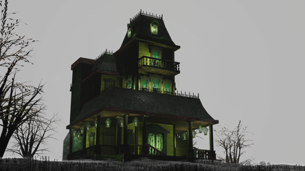 Haunted house blender render