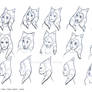 Ashoka Tano facial expression sheet.