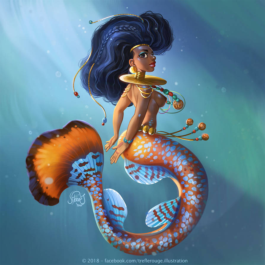 African mermaid by Trefle-Rouge African mermaid by Trefle-Rouge