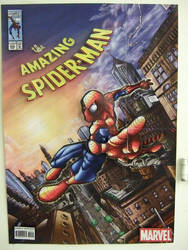 3D spiderman comic cover