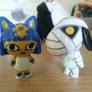 Lucky and Ankha: Polymer clay villagers