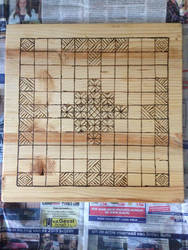 Wooden hnefatafl board