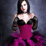 Dark Pink Cotton Underbust Corset