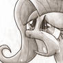 Fluttershy Crying Shaded