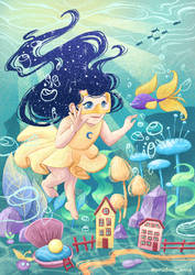 Girl under water ~ illustration by Prodius-Anna