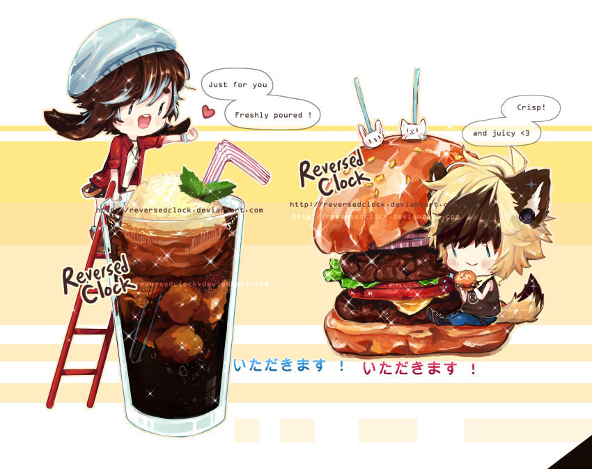 Chibi Food 17, 18 | 12thBatch| Cola + Burger desu! by ReversedClock on ...