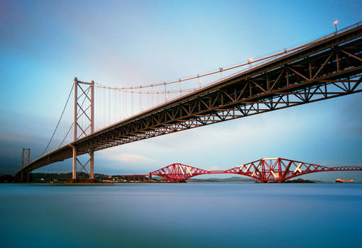 Forth Bridges in the gloaming
