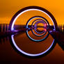 The Falkirk Wheel glows