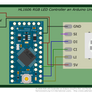 HL1606 RGB LED Controller an Arduino Uno/Pro Mini