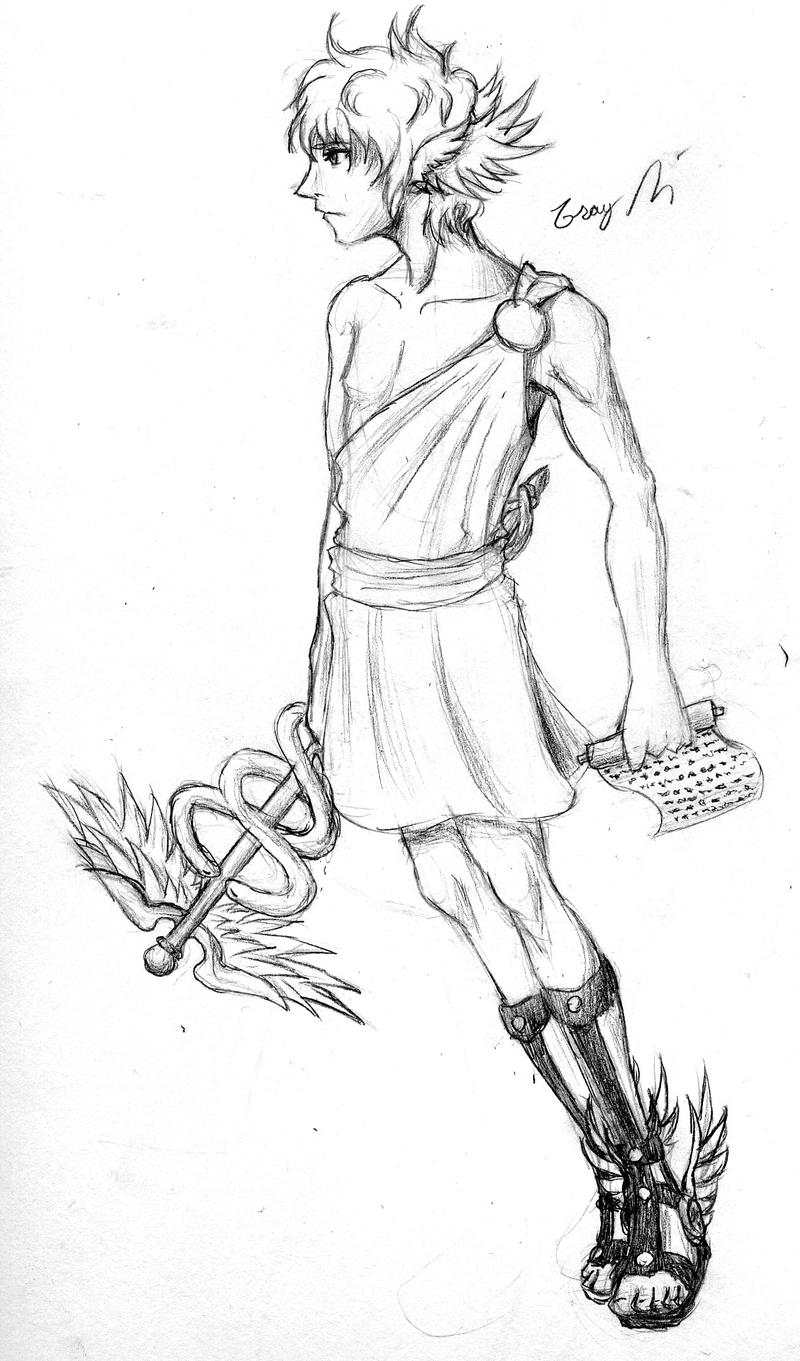 Бог Гермес рисунок