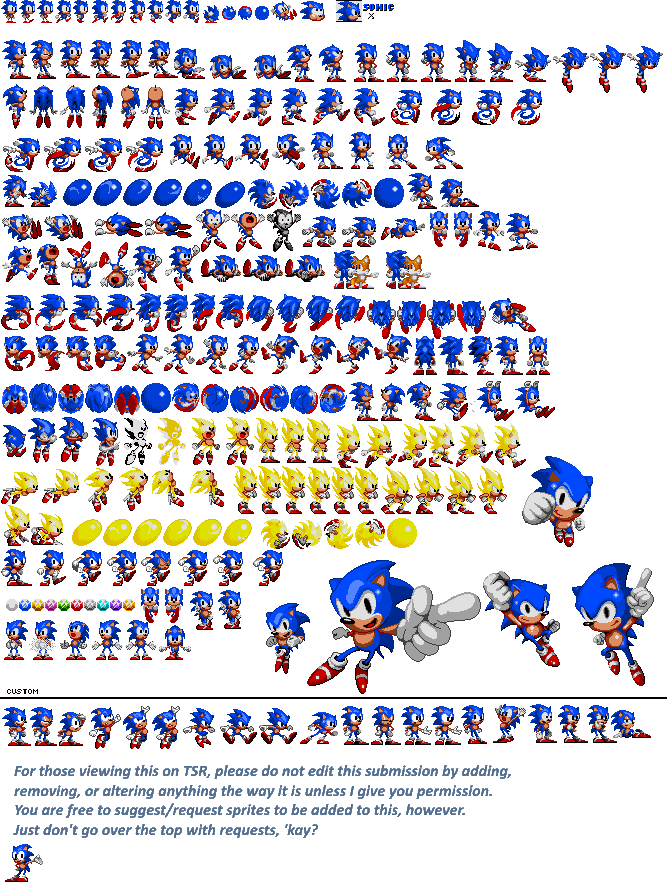 Custom Classic Sonic Sprite Sheet by Adanishedgehog2011 on DeviantArt