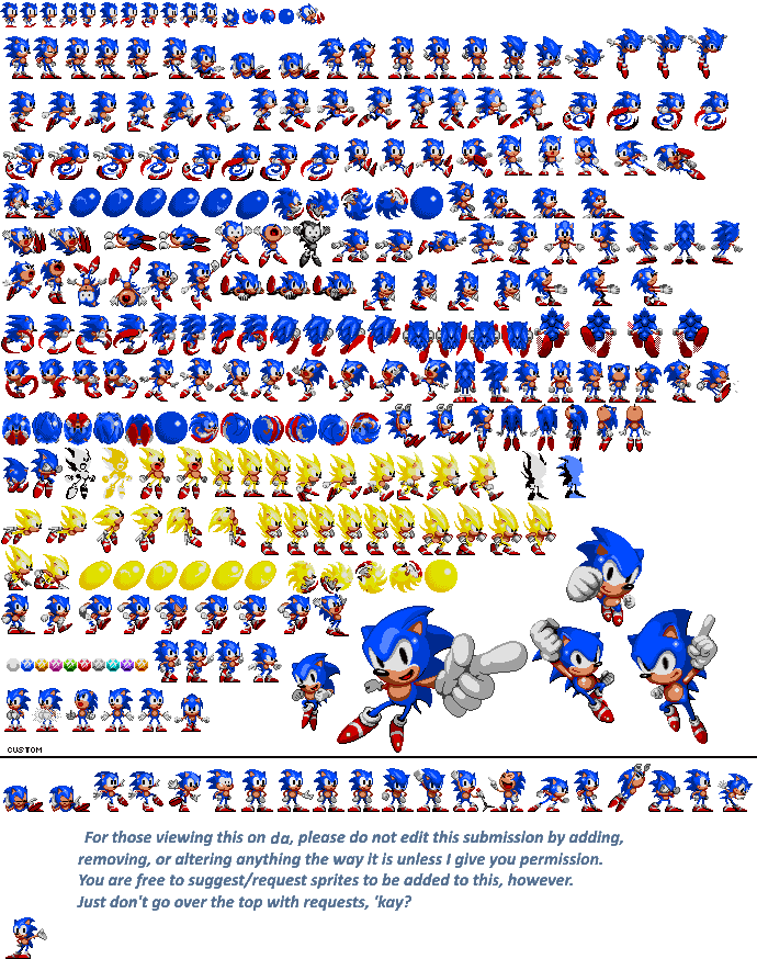 Custom Classic Sonic Sprite Sheet by Adanishedgehog2011 on DeviantArt