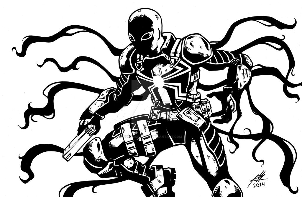 Agent Venom Line Art Scanned By Gumbocrafael On Deviantart Agent Venom Line Art Scanned By Gumbocrafael On Deviantart