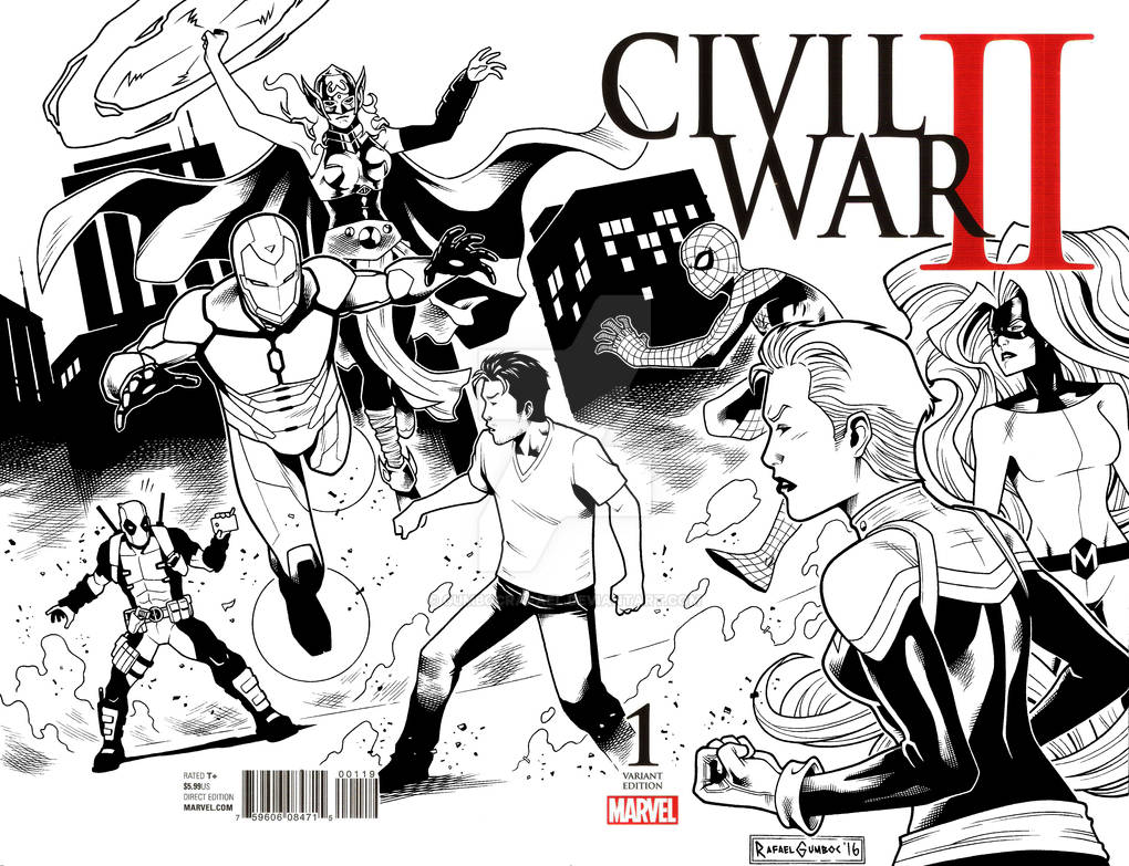 Civil War II blank cover sketch