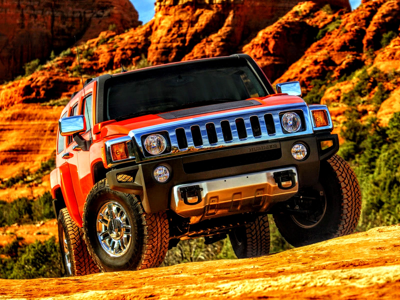 Hummer Latest Red Red Hummer Wallpaper