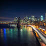 Brooklyn Bridge at Night , New York City, USA