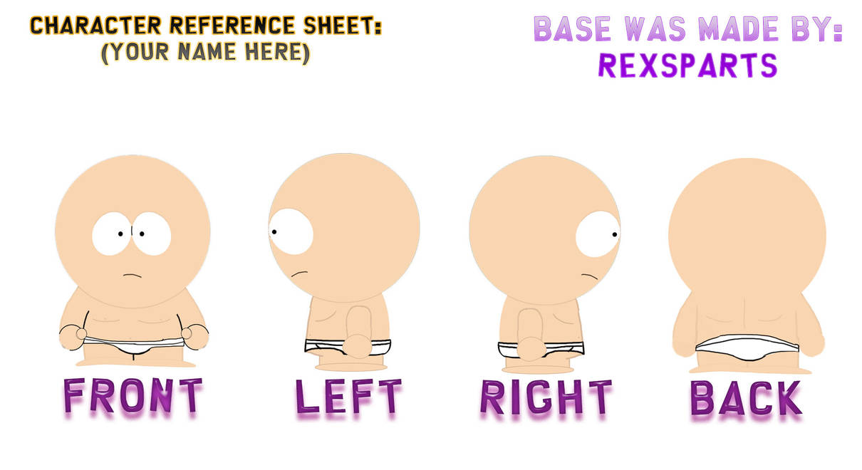 South Park Character Reference Sheet (Base) by RexSPArts on DeviantArt