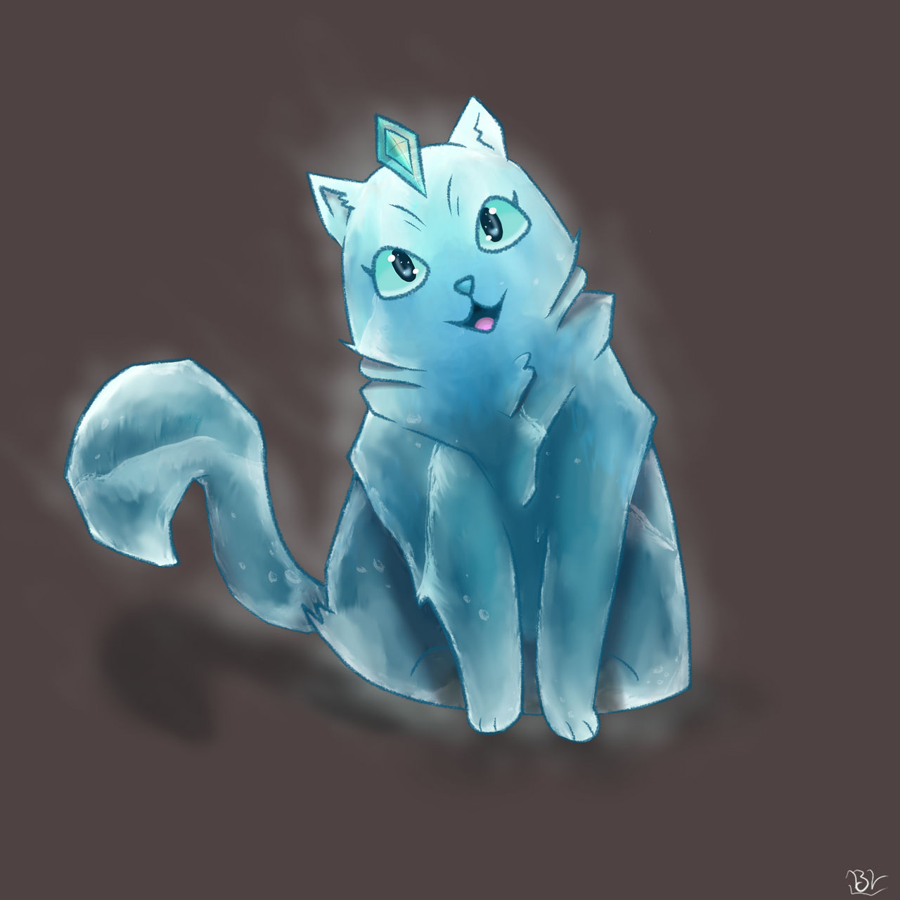 Icecat Deviantart Ice kitty by SolarShroom on DeviantArt