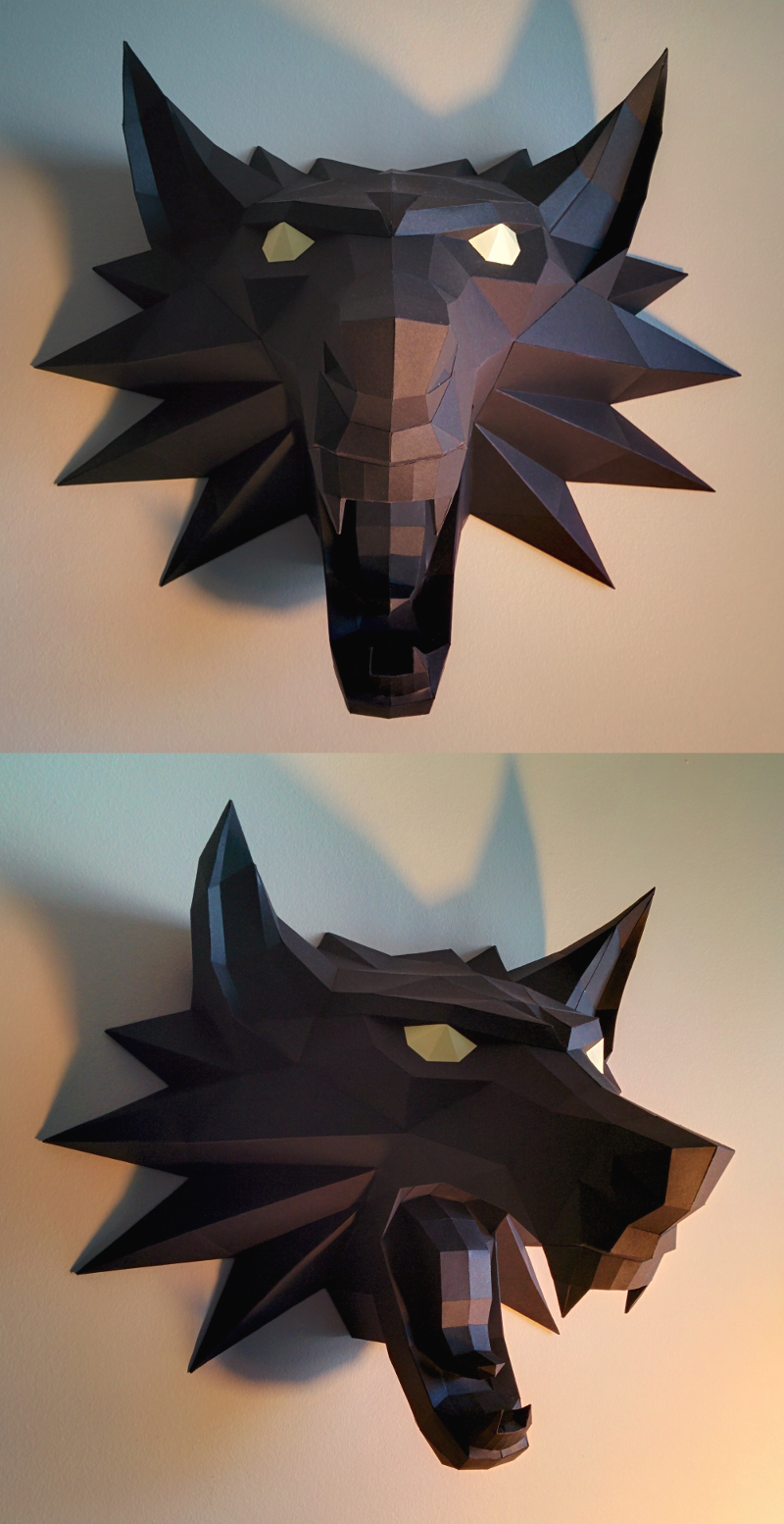 Witcher Medallion Papercraft Build (v2)