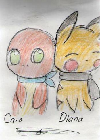 Pikachu and Charmander