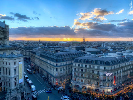 vue de la terrasse des Galeries Lafayette