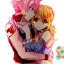 Render Fairy Tail-Lucy-and-Natsu