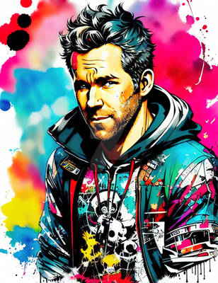 Ryan Reynolds Portrait Vector Art