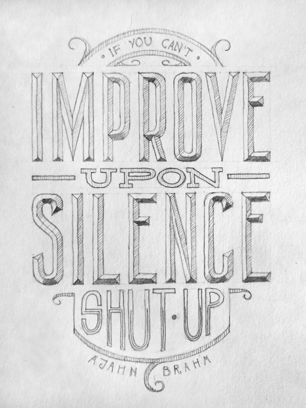 Handlettering: Silence