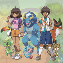 Dora and Diego the Pokemon Trainers