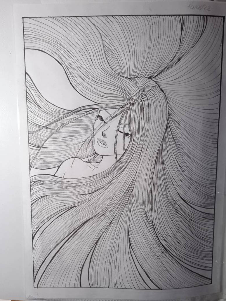 Manga girl drawing ink by DaGanArt97 on DeviantArt