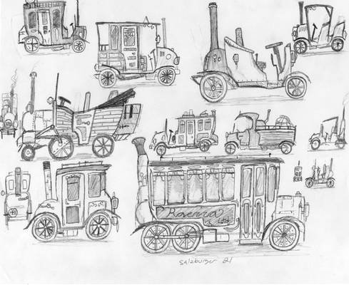 Steampunk Cars (Sketch Dump)