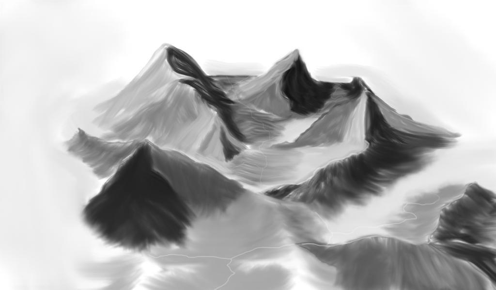 Digital Painting : Mountains