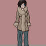 Anime Drawing : Girl with Winter Jacket (Colored)