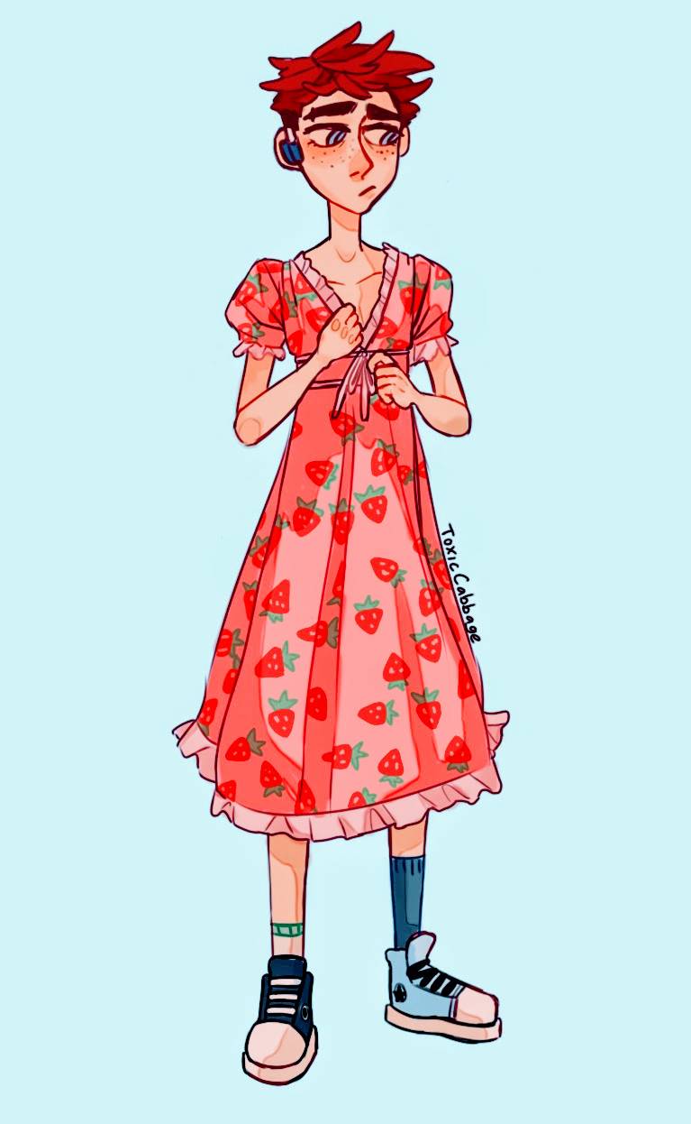 scotty but in strawberrydress by ToxicCabbage on DeviantArt