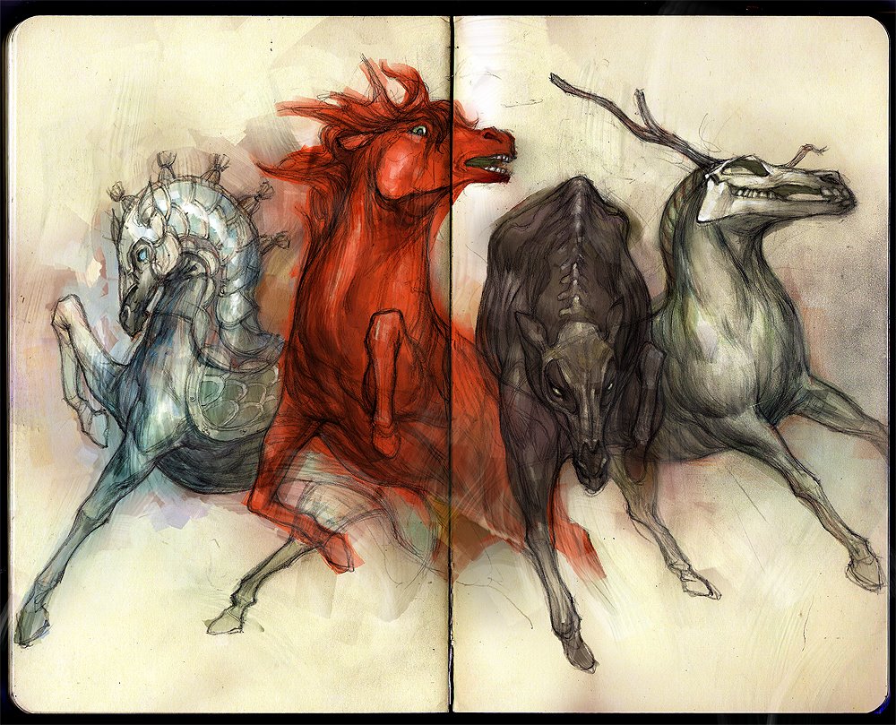 four horses