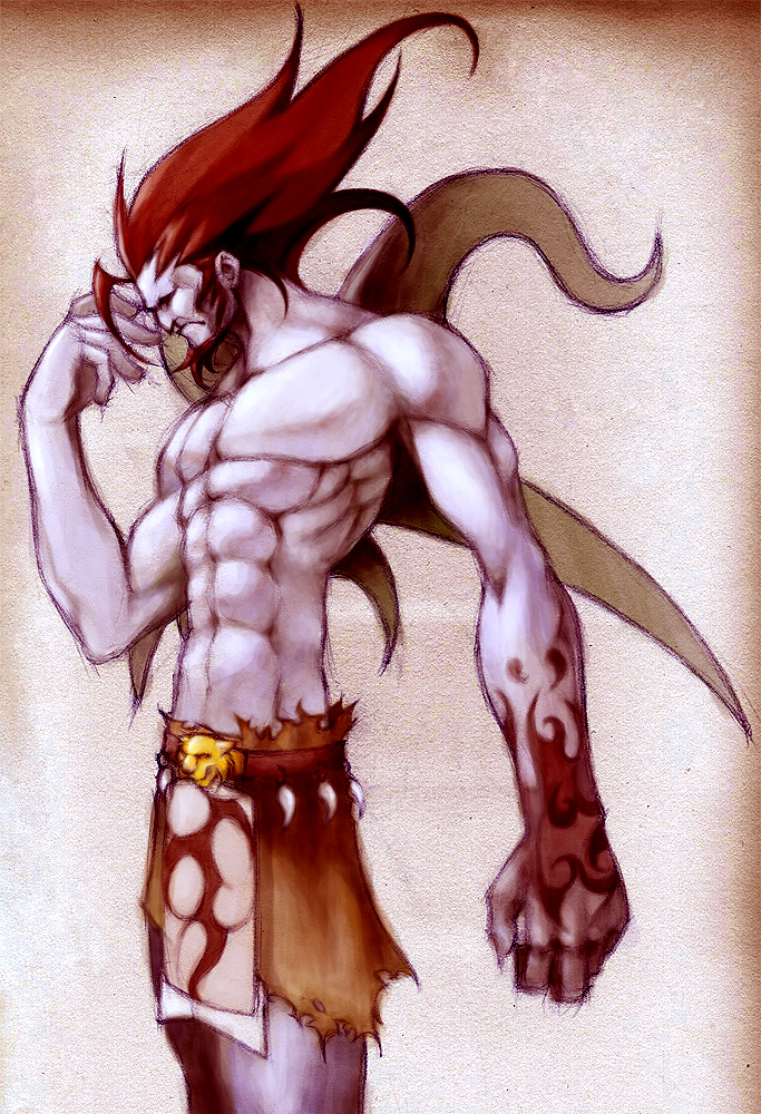 coloured demon guy