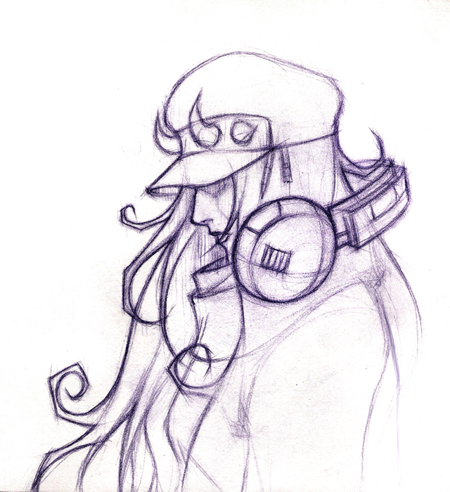 Girl With Headphones By Tobiee On Deviantart